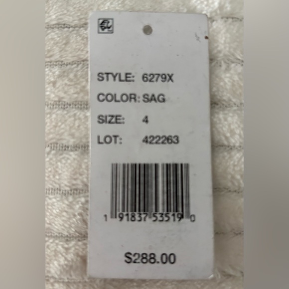 LIKE NEW Elegant Sage Satin Evening Gown from Aqua at Bloomingdale’s - Picture 13 of 13